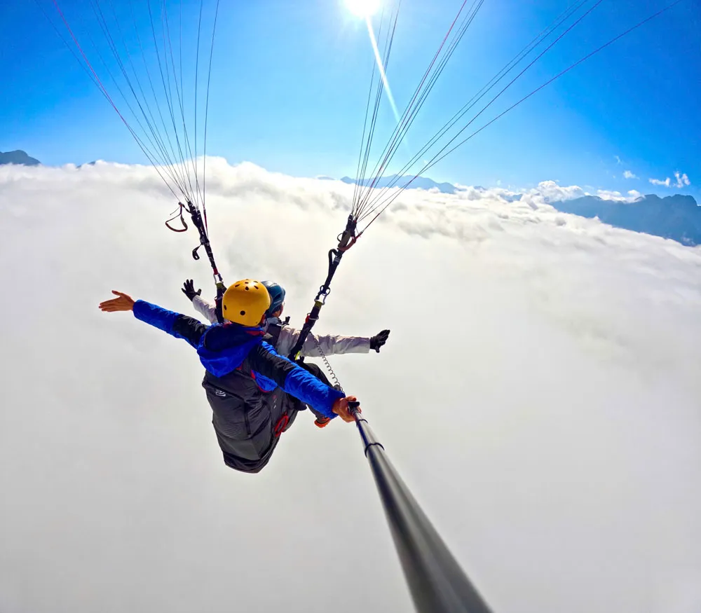Heaven is a view from a paraglider in Sa Pa